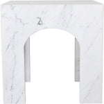 Palermo Marble End Table in White