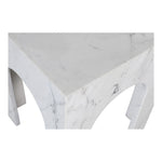 Palermo Marble End Table in White