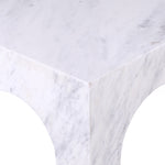 Palermo Marble End Table in White