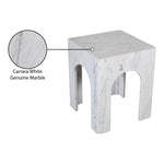Palermo Marble End Table in White