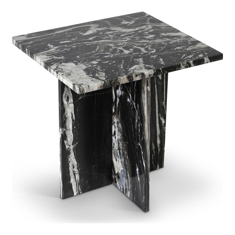 Verona Marble End Table in Black