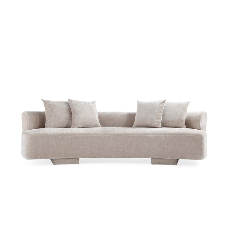 Verandah 112" Chenille Sofa in Beige