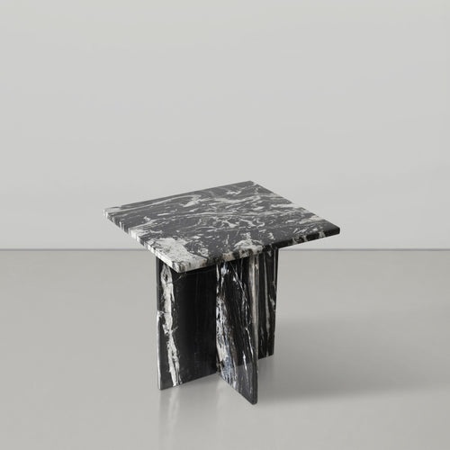 Verona Marble End Table in Black
