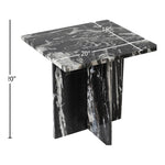 Verona Marble End Table in Black