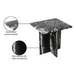 Verona Marble End Table in Black