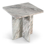Verona Marble End Table in Brown