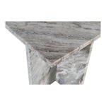 Verona Marble End Table in Brown