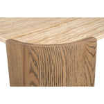 Calabria Marble And Oak Wood End Table in Beige / Brown