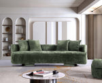 Verandah 112" Chenille Sofa in Olive Green