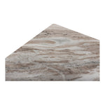 Verona Marble End Table in Brown