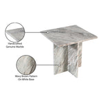 Verona Marble End Table in Brown