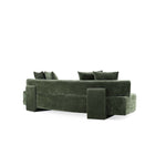 Verandah 112" Chenille Sofa in Olive Green