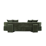 Verandah 112" Chenille Sofa in Olive Green