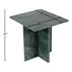 Verona Marble End Table in Green