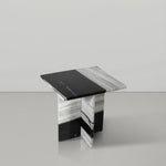 Verona Marble End Table in Panda
