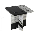 Verona Marble End Table in Panda