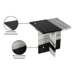 Verona Marble End Table in Panda