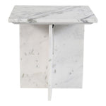 Verona Marble End Table in White