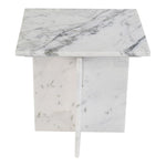 Verona Marble End Table in White