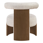 Calder Linen Textured Fabric Upholstered Accent Chair in Beige