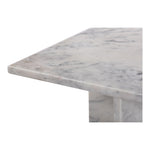 Verona Marble End Table in White