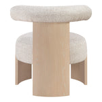 Calder Linen Textured Fabric Upholstered Accent Chair in Beige
