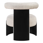 Calder Linen Textured Fabric Upholstered Accent Chair in Beige