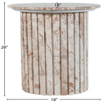 Genoa Marble End Table in Cream