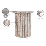 Genoa Marble End Table in Cream