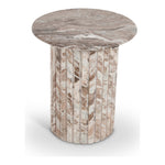 Genoa Marble End Table in Brown