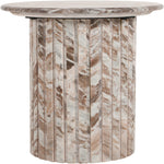 Genoa Marble End Table in Brown