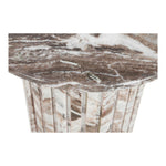 Genoa Marble End Table in Brown