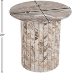 Genoa Marble End Table in Brown
