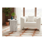 Genoa Marble End Table in White