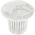 Genoa Marble End Table in White