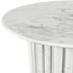 Genoa Marble End Table in White
