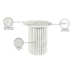 Genoa Marble End Table in White