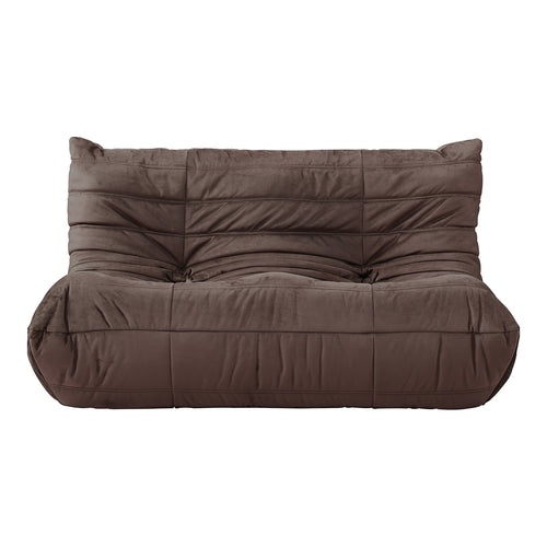 Relax 54.75" Velvet Upholstered Loveseat in Brown