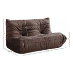 Relax 54.75" Velvet Upholstered Loveseat in Brown
