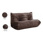 Relax 54.75" Velvet Upholstered Loveseat in Brown
