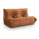 Relax 54.75" Velvet Upholstered Loveseat in Cognac