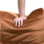 Relax 54.75" Velvet Upholstered Loveseat in Cognac