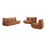 Relax 54.75" Velvet Upholstered Loveseat in Cognac