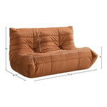 Relax 54.75" Velvet Upholstered Loveseat in Cognac