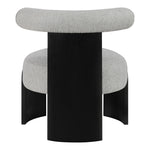 Calder Linen Textured Fabric Upholstered Accent Chair in Grey