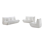 Relax 54.75" Velvet Upholstered Loveseat in Cream