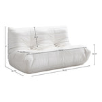 Relax 54.75" Velvet Upholstered Loveseat in Cream