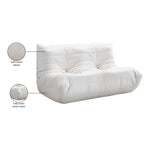 Relax 54.75" Velvet Upholstered Loveseat in Cream