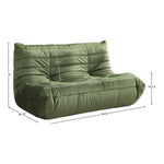 Relax 54.75" Velvet Upholstered Loveseat in Green