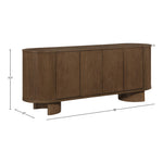 Caldra Oak Veneer And Solid Wood Sideboard/Buffet in Brown